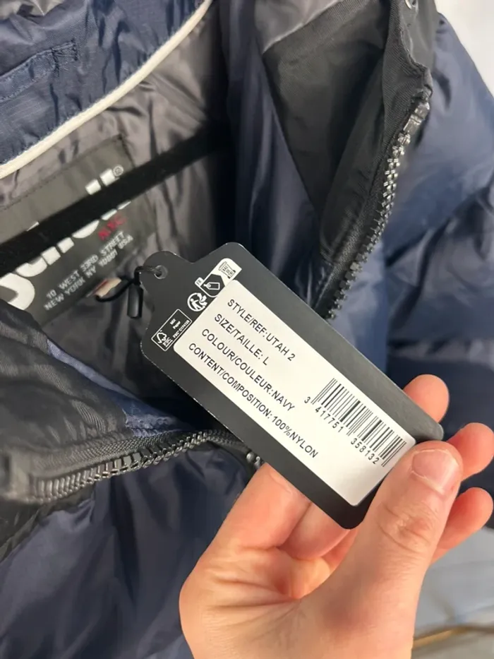 Doudoune Schott Marine T.L neuve - photo numéro 3