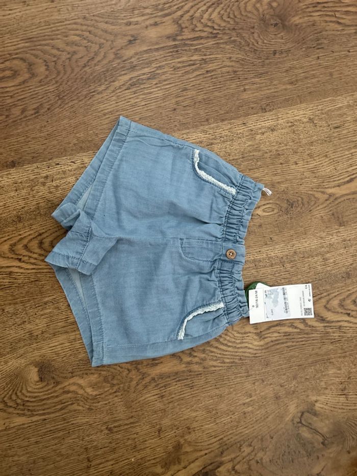 Short C&A jean dentelle blanche