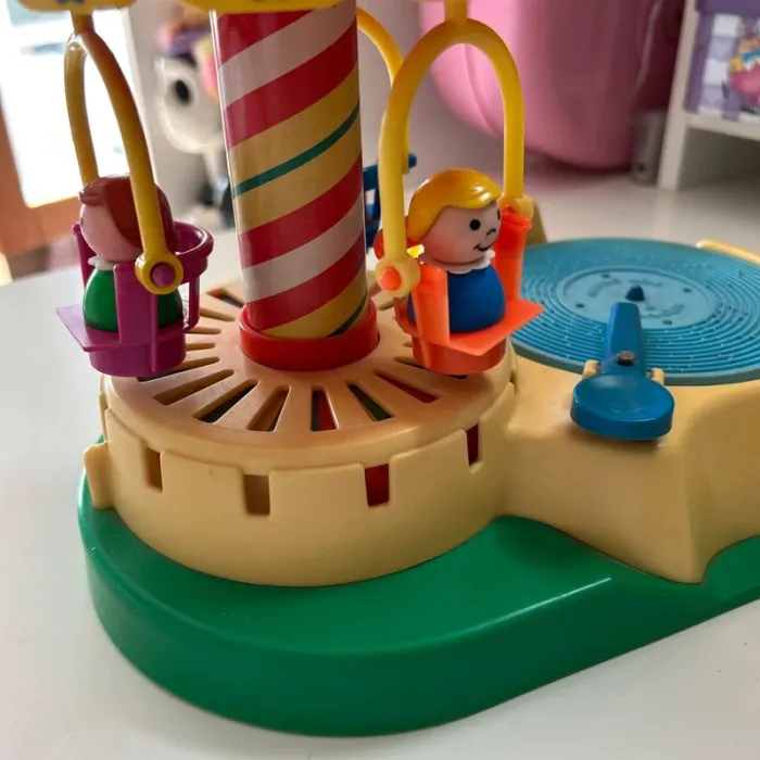 Manège à disques carrousel musical fisher price vintage - photo numéro 3