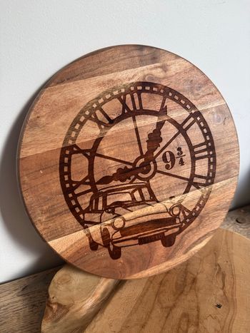 Plateau décoratif acacia sur pieds Harry Potter