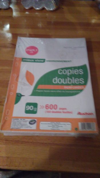 Copies doubles  petit carreaux
