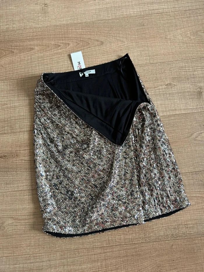 Jupe mi longue neuve en sequins Morgan taille 36 (valeur 60€) - photo numéro 12
