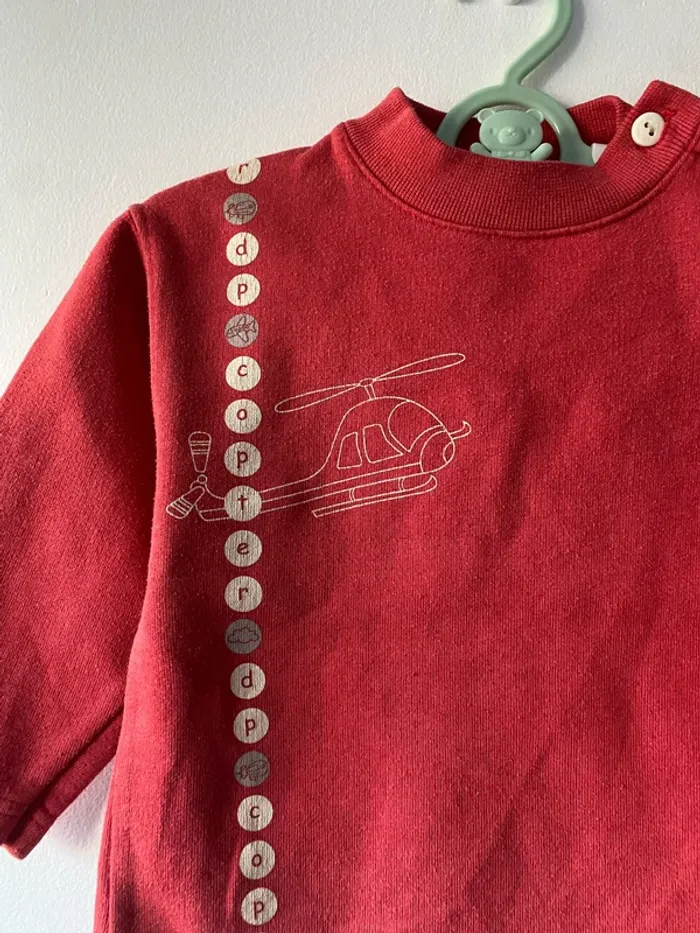 Sweat rouge Du pareil au même 18 mois - photo numéro 3