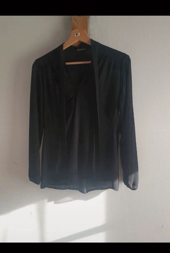 Blouse noire plumetis 38