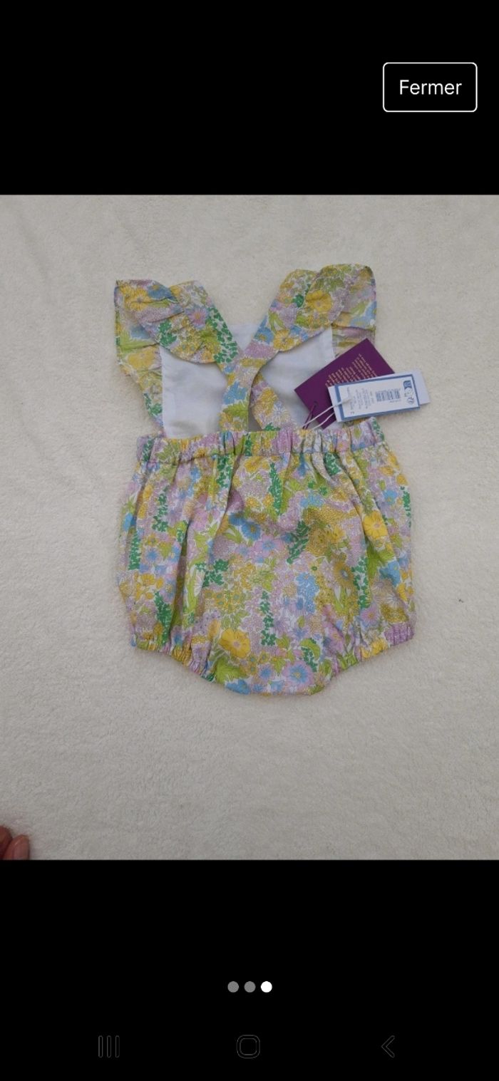 barboteuse jacadi liberty neuve - photo numéro 2