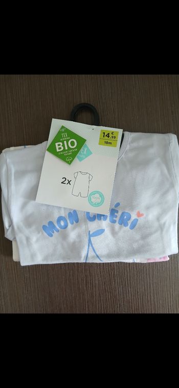 Lot 2 barboteuse combishort fille tex baby 81 cm 18 mois 