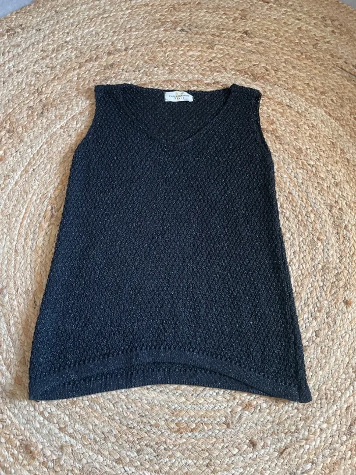 Débardeur en maille pailletée