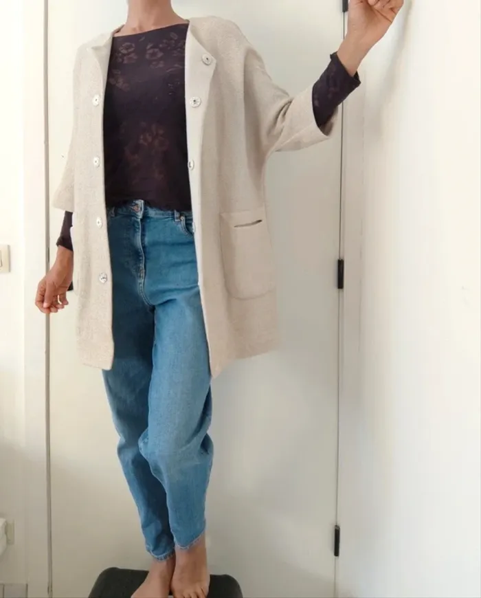 Belle veste Xandres beige intersaison M - photo numéro 2
