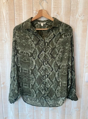 Chemise fluide imprimé serpent H&M – Taille XS 🐍