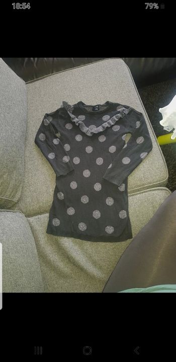 Robe maillesrobe à pois argenté