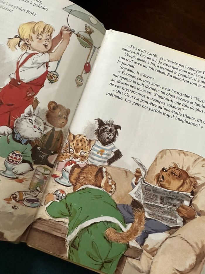 Livre rare Caroline et les extraterrestres pouf chat vert Pierre Probst - photo numéro 3