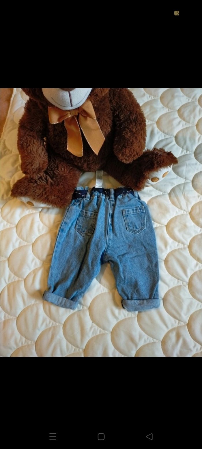 Jean bébé taille haute, 6 mois, kiabi - photo numéro 2
