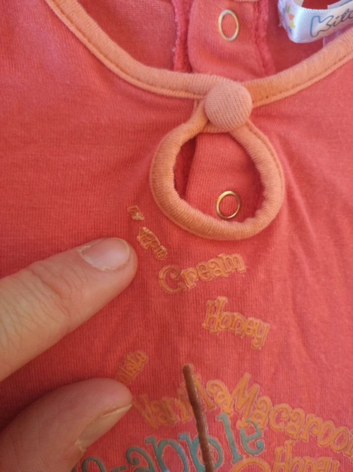 Tee shirt chemise manches longues Fille 3 mois Pomme Love Apple Kitchoun - photo numéro 10