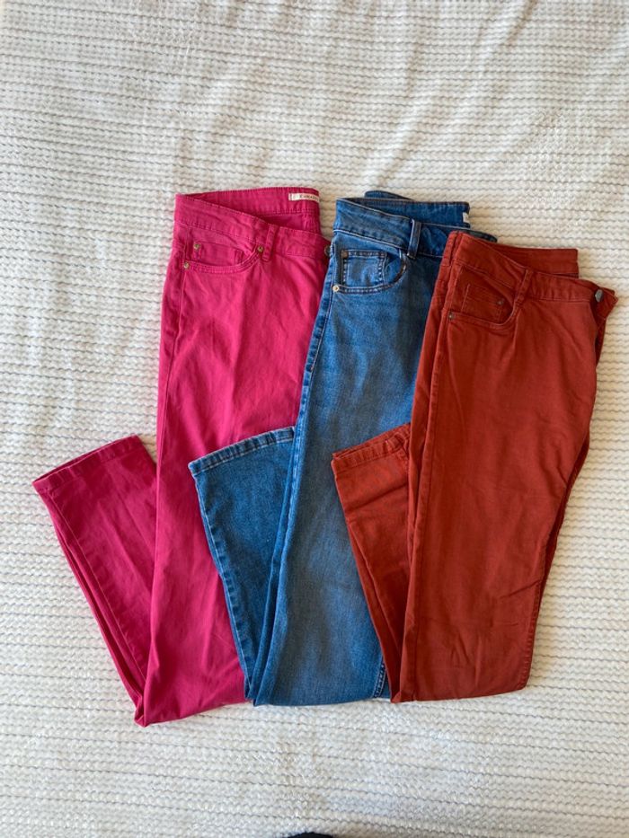 Lot de 3 jeans taille basse/ Taille 42