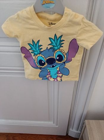 Tee-shirt Disney jaune et multicolore