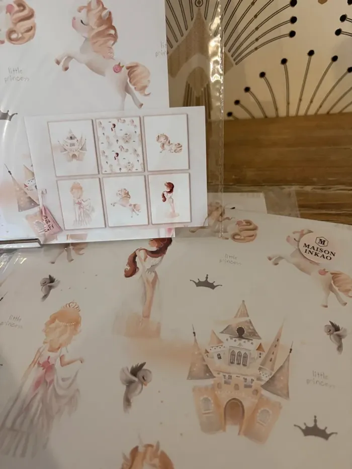 Affiches “Princesse et licorne” pour chambre enfant - photo numéro 2
