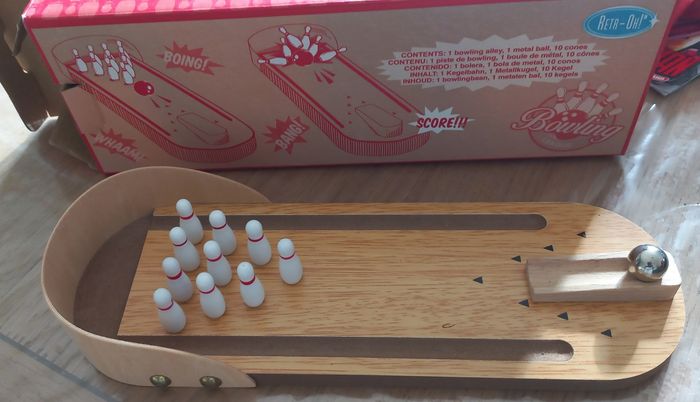 Jeu en bois bowling miniature - photo numéro 2