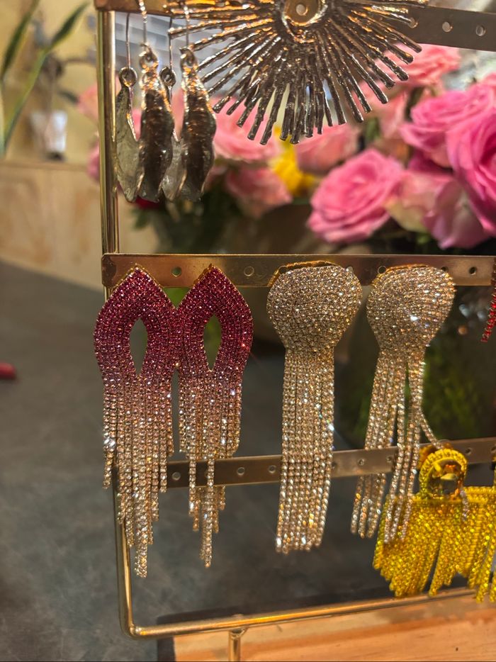 Lot 11 paires de boucles d oreilles + portant - photo numéro 5