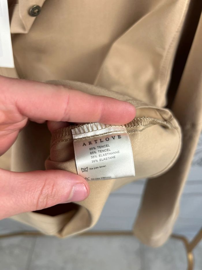 Chemise Camel Oversize Artlove 38 neuve - photo numéro 6