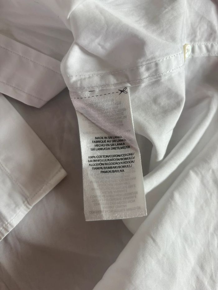 Chemise Ralph Lauren Vintage Blanc Logo Bleu Taille S/M - photo numéro 9