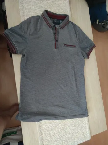 Polo Devred gris prune M