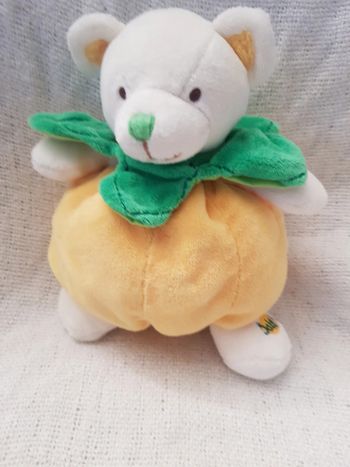 Peluche ourson  citrouille babynat