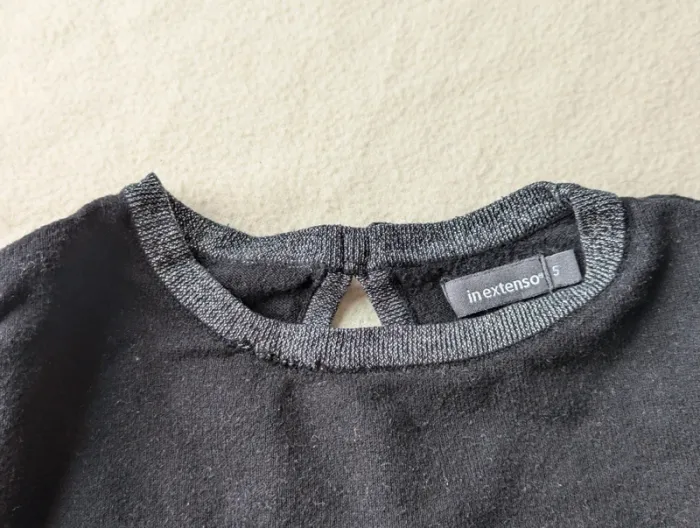 Pull noir/argenté in extenso 5 ans - photo numéro 3