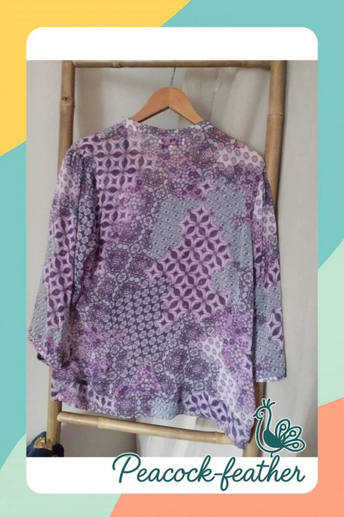 Blouse violette transparente T5 3/4 - photo numéro 8