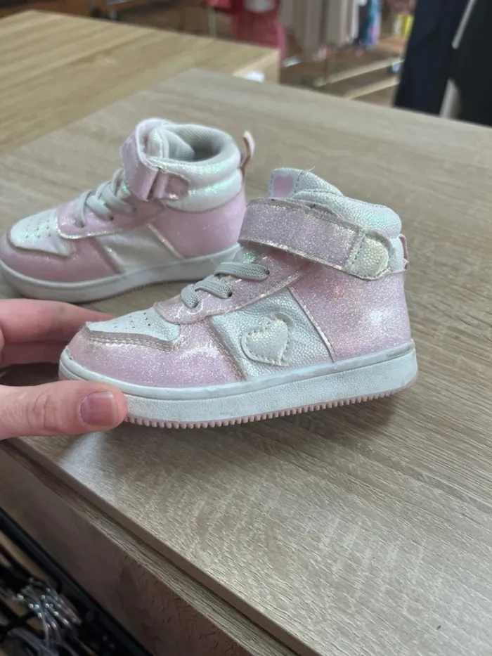 Basket fille basket enfant fille rose taille 22 - photo numéro 2