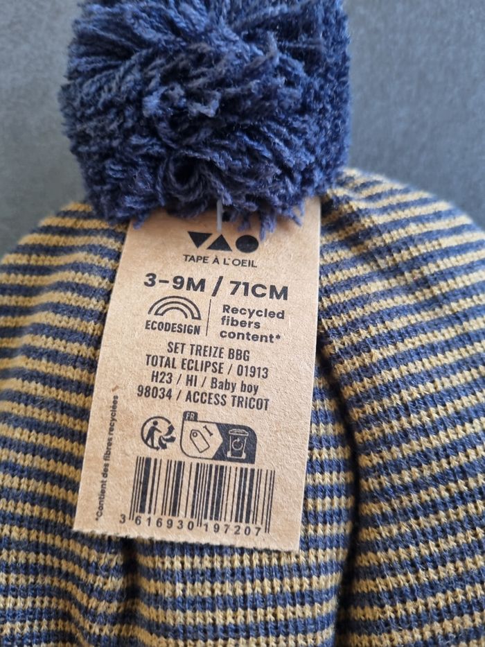 Bonnet Tape à l'œil Neuf 3-9 mois - photo numéro 3