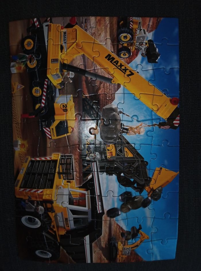 Puzzle Playmobil x4, chantier, chevalier, safari, pompier - photo numéro 6