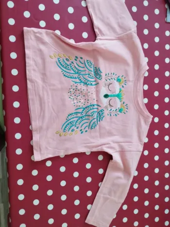 Haut Longues manches 4 ans rose