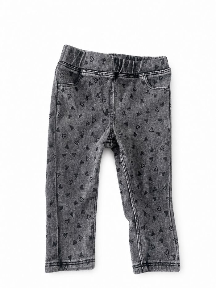 Legging fille 12 mois effet jean gris