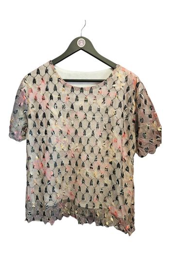 Blouse manches courtes voile doublée T42