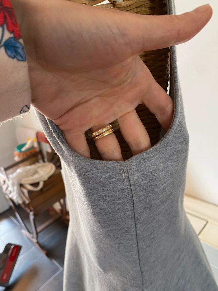 Robe H&M trapèze grise taille 36/38 - photo numéro 4