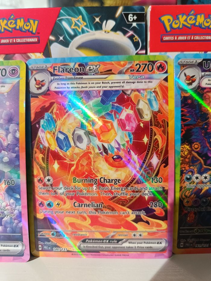 Lot 9 cartes Pokémon évolitions God pack ev8.5  évolutions prismatiques neuves - photo numéro 3