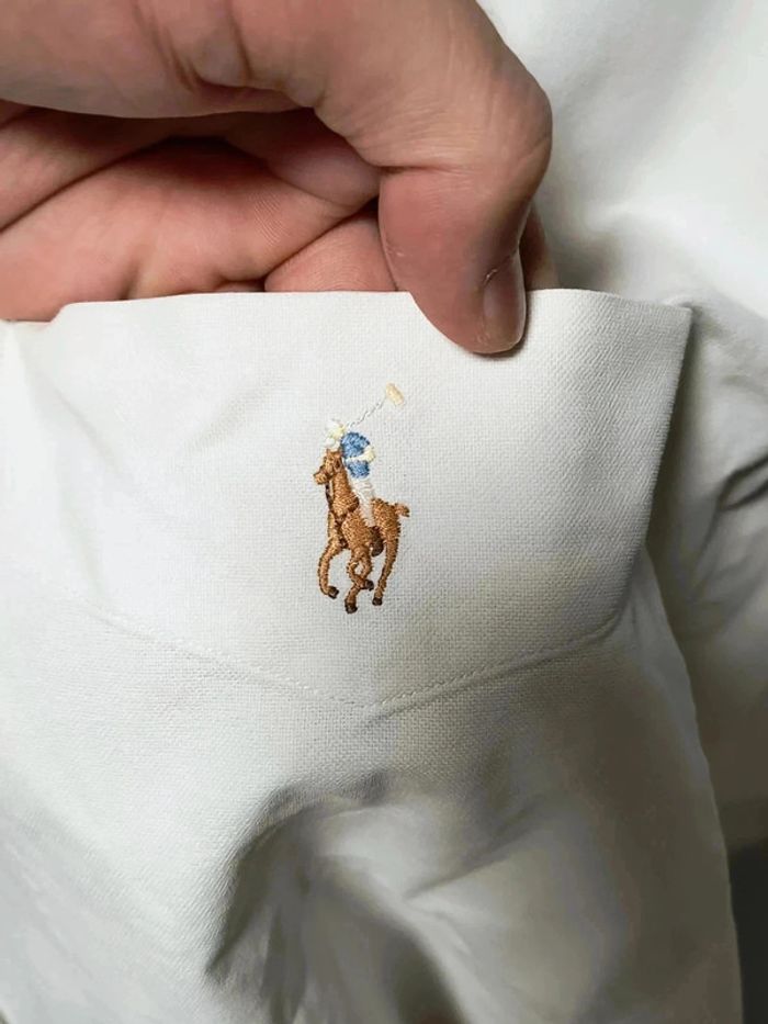 Chemise Ralph Lauren XXL Big Vintage Blanc Logo Brodé – Élégance Intemporelle - photo numéro 11