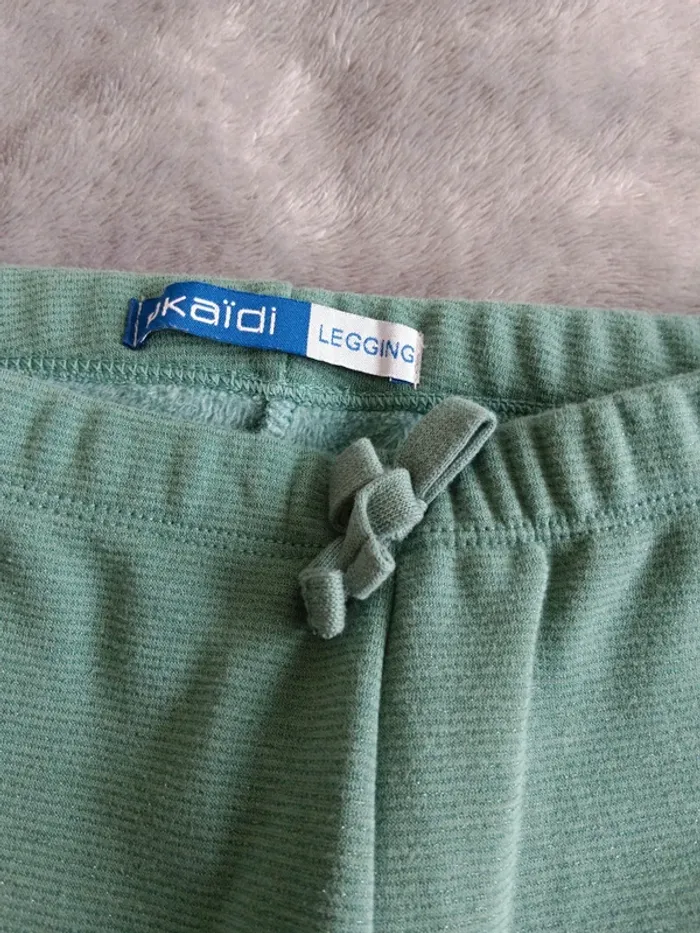 Legging vert 10 ans Okaïdi fils pailletés - photo numéro 2