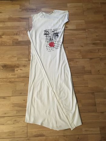 belle robe tunique blanche à motifs nell&me neuve S