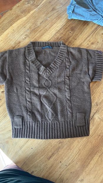 Pull en laine à manches courtes fille 10 ans
