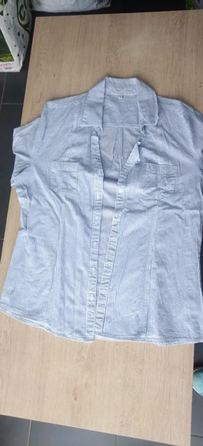Chemise bleu et blanc