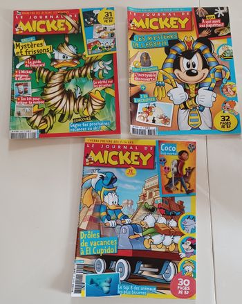 Lot de 3 magazines "le journal de Mickey "