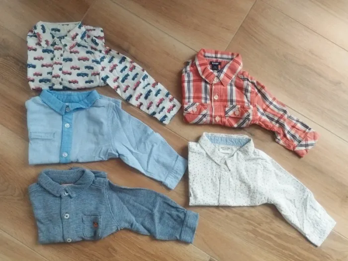 Lot de 5 chemises garçon taille 9 mois - photo numéro 6