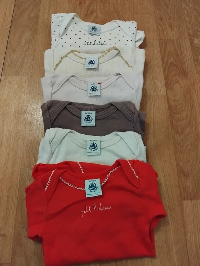 Petit bateau bodies manches longues fille 3mois