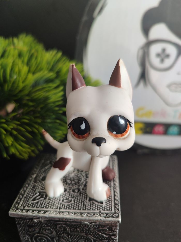 Littlest Petshop Pet Shop LPS Authentic  Authentique dog Great Dane 750 Danois - photo numéro 2