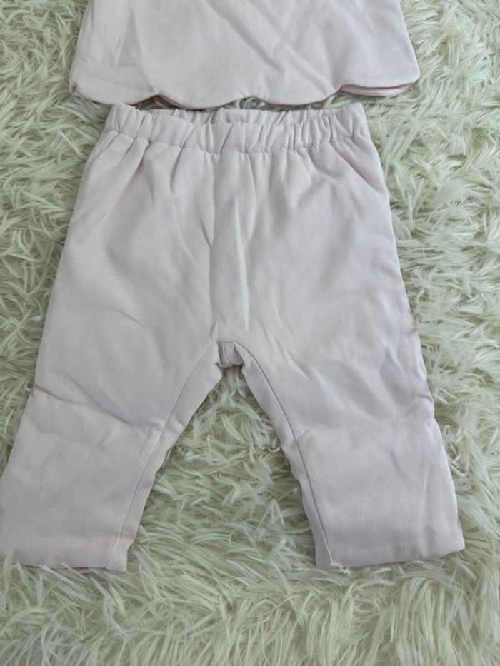 Ensemble molleton rose poudré et liberty taille 6 mois Jacadi - photo numéro 2