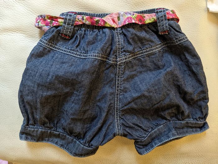 lot de 4 vêtements short jean Kenzo et 3 tee-shirts bébé fille 24 mois 86 cm - photo numéro 3