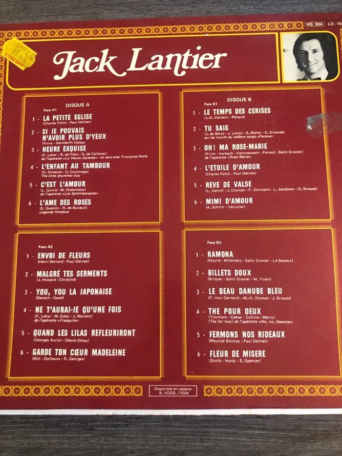 Vinyle 33t Jack Lantier - photo numéro 2