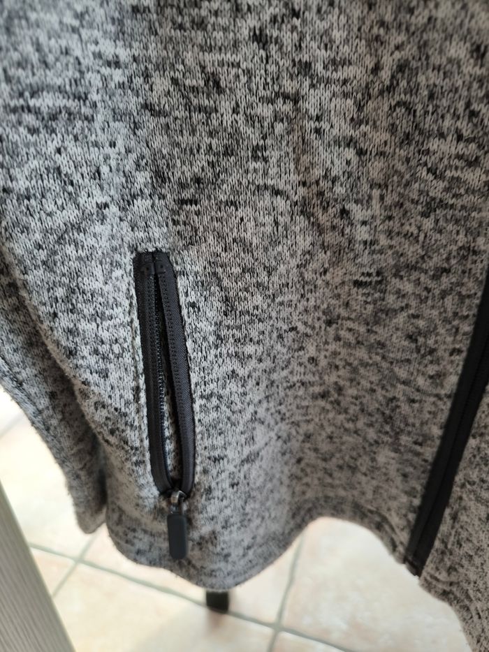 Gilet zippé gris chiné - photo numéro 5