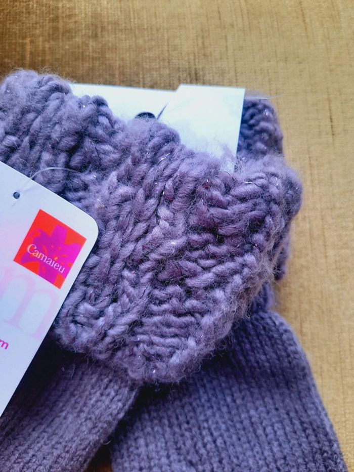 Gants hiver violets Camaïeu - photo numéro 2